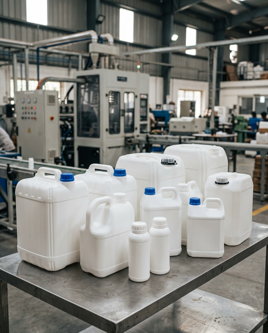 Pilfer-Proof HDPE bottle with tamper-evident closure